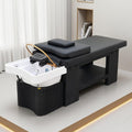 Pubaerkk Shampoo Bed with Steaming & Water Circulation, Spa Shampoo Bed Head Spa Equipment w/Open Storage Space for Spa Beauty Salon