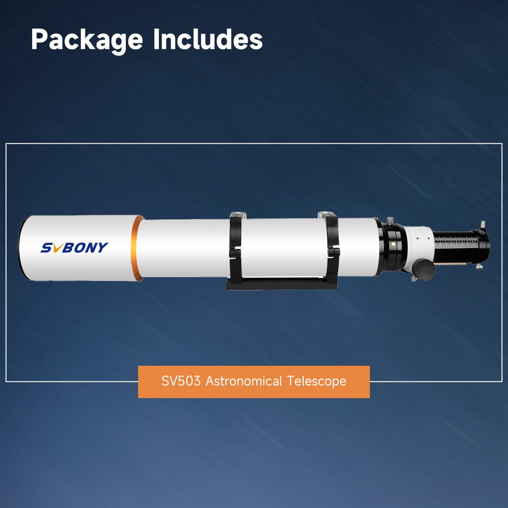 SVBONY SV503 Telescope for Adults High Powered, 102mm F7 Extra Low Dispersion Achromatic Refractor OTA, Dual-Speed Focuser, Refractor Telescope for Planets Deep Sky Astrophotography&Visual Observation