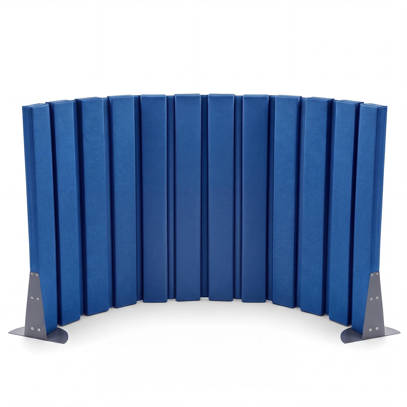 AmazingSpark 1 Pcs 30" X 6' Soundproof Room Divider Panel, Foldable Acoustic Partition Wall with Stand and Straps, Freestanding Privacy Screen for Office Study Bedroom Studio Library (Blue)