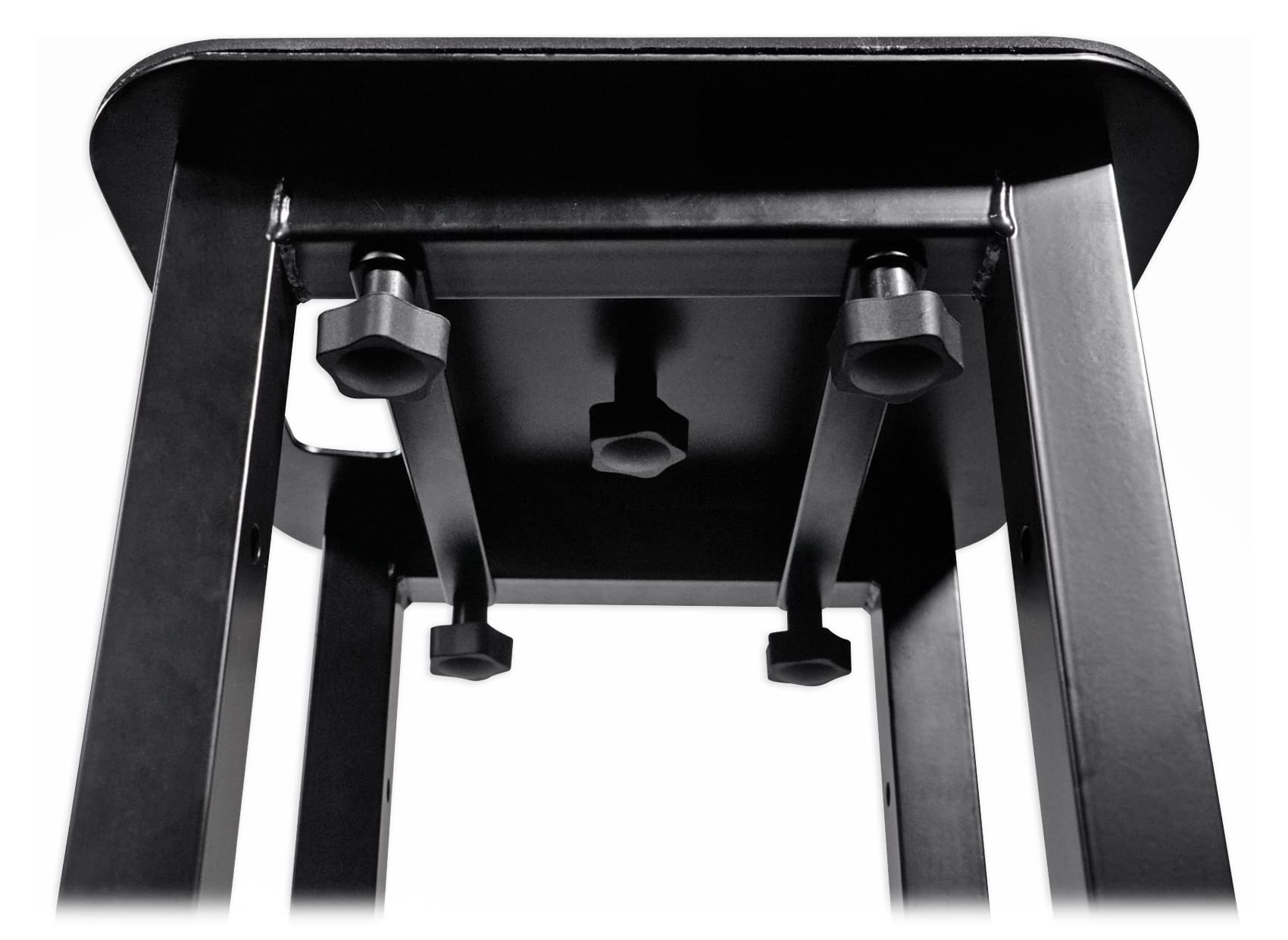 Rockville RTP82B 8 ft Adjustable Black Totem Moving Head Light Stand, Dual Scrims, Travel Bags, Speaker Mount, for DJs and Stage Lighting