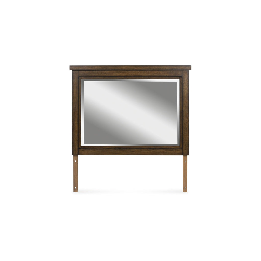 Signature Design by Ashley Taffenbrook Dresser with Mirror, 10-Drawer Storage Rich Brown Finish, Hardwood Solids, Mango Veneer, MDF Substrate, Bedroom Organization Style