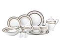 Euro Porcelain 57-pc Banquet Dinnerware Set, Luxury Tableware Dining Service for 8