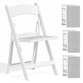 IWDOO 32 Pack Resin Folding Chairs with Cushion - White Folding Chairs, Lightweight Plastic Chairs, Comfortable Foldable Chairs for Wedding, Party, Home, Event, Indoor/Outdoor Use, 600lbs Capacity