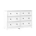 Walker Edison Tahnee 6-Drawer Solid Wood Dresser, 47 Inch, White