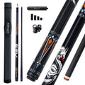 KONLLEN Carbon Fiber Pool Cue Stick Low Deflection Pool Cue Profession Billiards Cue Set for Adults with Billiards Accessories (Extension/Bolt)