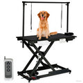 GarveeTech 50" Dog Grooming Table, Electric Hydraulic Grooming Table for Large Dogs or Small Dogs, Aluminium Overhead Arm, Anti Slip Tabletop, 6 USB Ports, Home & Salon Use, Max Capacity 330Lb, Black