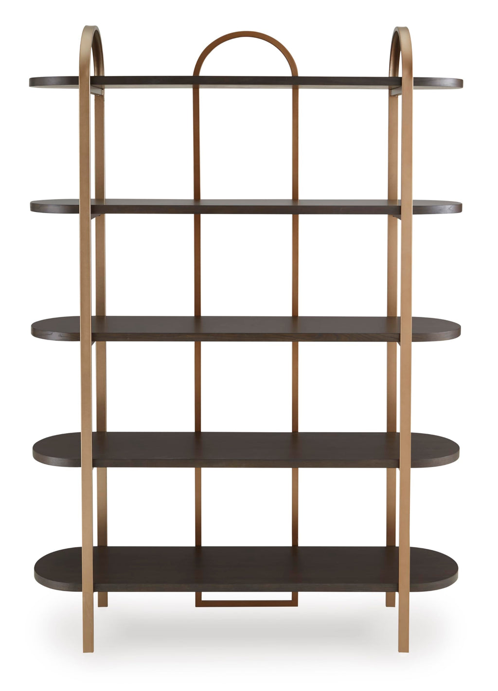 Signature Design by Ashley Brentmour 72" H Bookcase, Metallic & Dark Brown