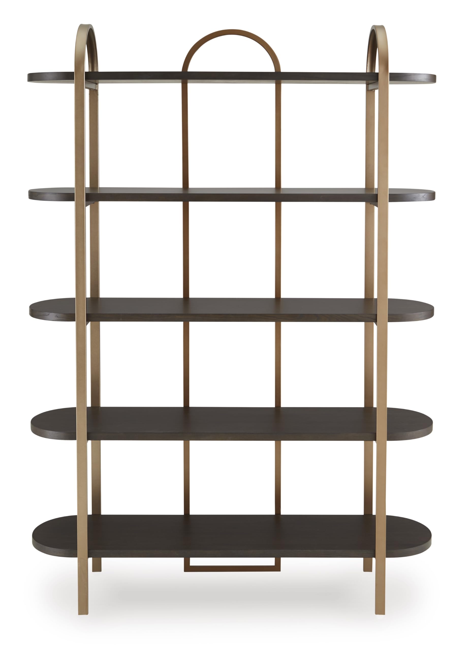 Signature Design by Ashley Brentmour 72" H Bookcase, Metallic & Dark Brown
