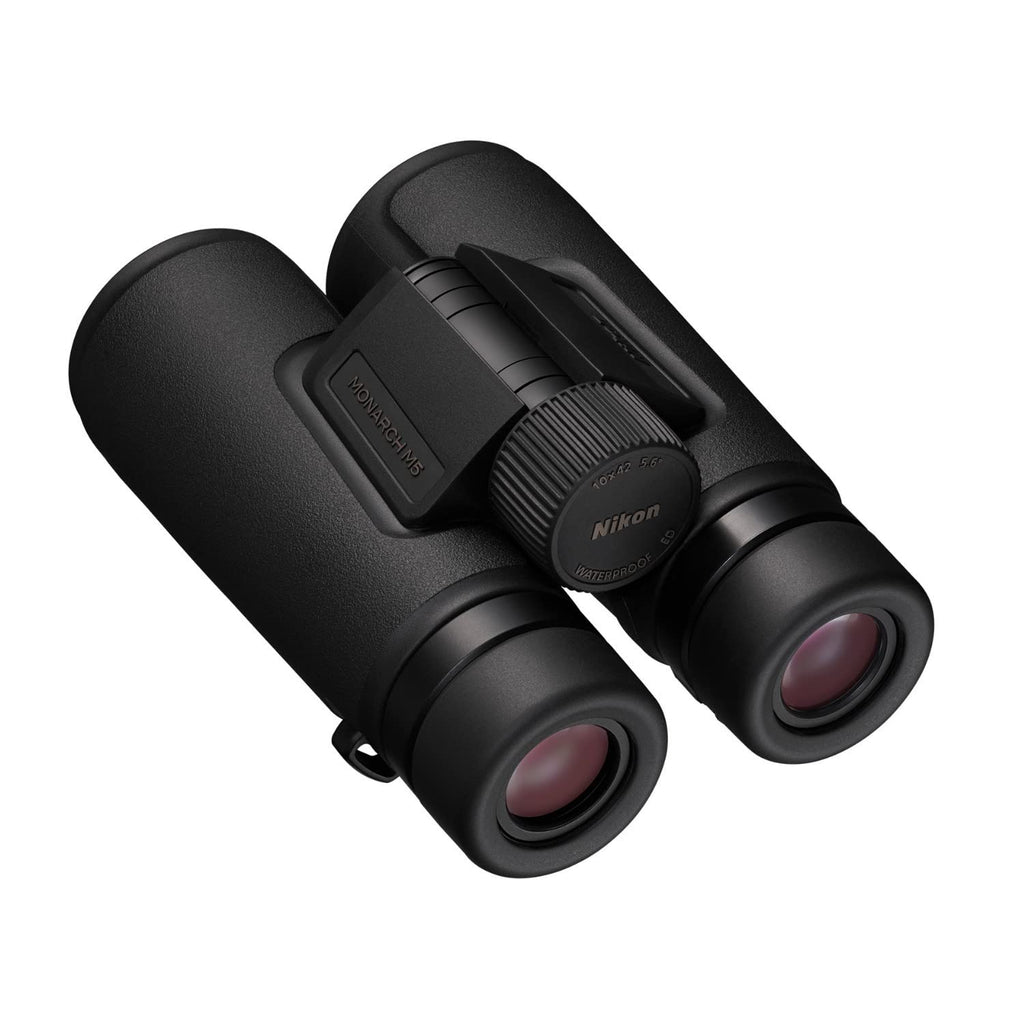 Nikon Monarch M5 10x42 Binocular Bundle with Nikon Lens Pen and Harness - Compact, Lightweight, High Powered Binoculars for Adults for Hunting, Bird Watching, and Hiking Essentials (3 Items)