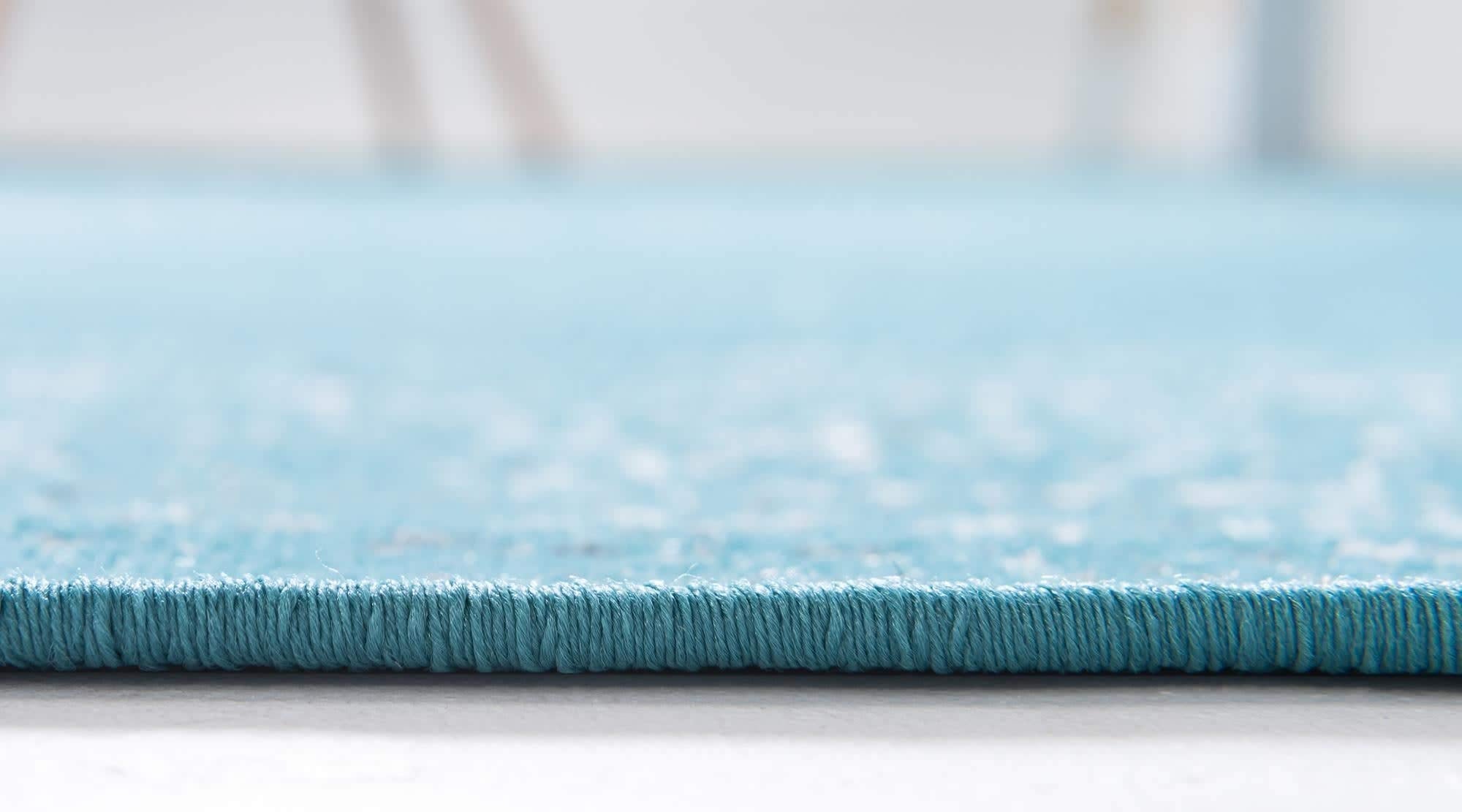 Unique Loom Aarhus Collection Vintage Border Area Rug (10' 0 x 13' 0 Rectangular, Teal/Ivory)