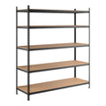 PRO&Family 24"x 72"x 84" 5 Shelves Heavy Duty Shelving Unit - Industrial Garage Storage Rack Z- Beam Storage Shelf Shelf Organizer Metal Wood Storage Shelves System