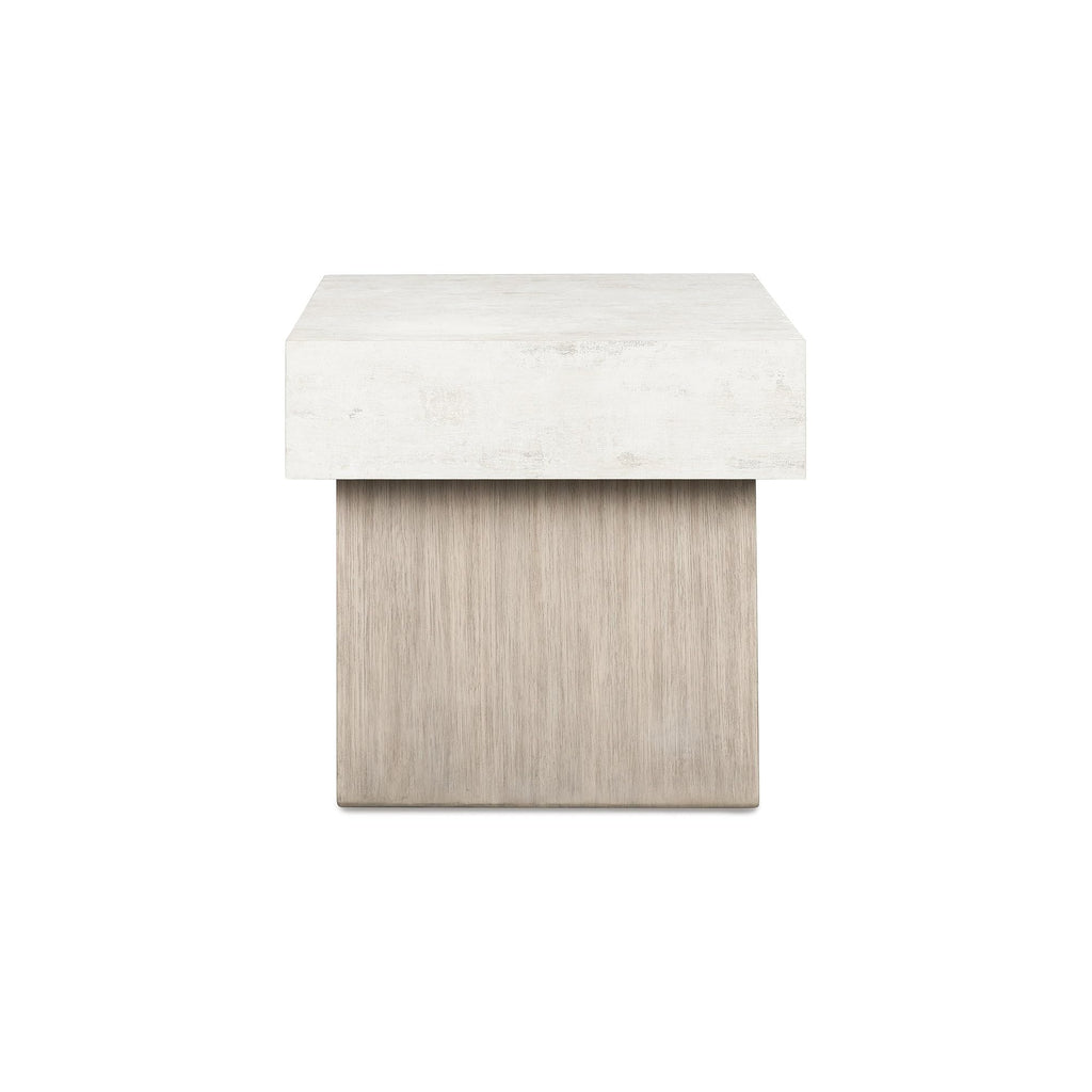 Signature Design by Ashley Jorlaina Modern End Table with Heat Resistant, Scratch Resistant and Fade Resistant Surface, Light Gray & Light Brown