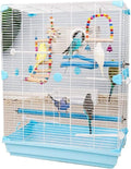 Professional Birdcage Pet Supplies Bird Carrier Gardening Decor Parrot Cages for Large Birds,Decorative Bird Cages Home Decor,Large Household Bird Cage,Luxury Pet Bird Villa(Blue C)