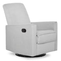 Evolur Raleigh Upholstered Manual Glider Recliner– Rocking & 360° Swivel with Smooth Glide – Greenguard Gold & FSC Certified – Modern Nursery and Living Room Chair in Grey