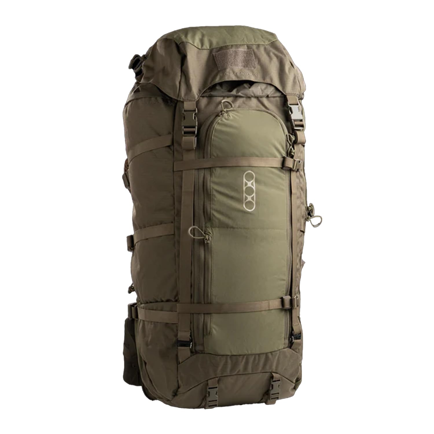 Eberlestock Brooks 7000 Pack – EMOD Attachment Bag for Extended Backcountry Hunts – 7000 Cubic Inches Storage – Expedition-Class Roll-Top Backpack with Lid – Compatible with Modframe – Military Green