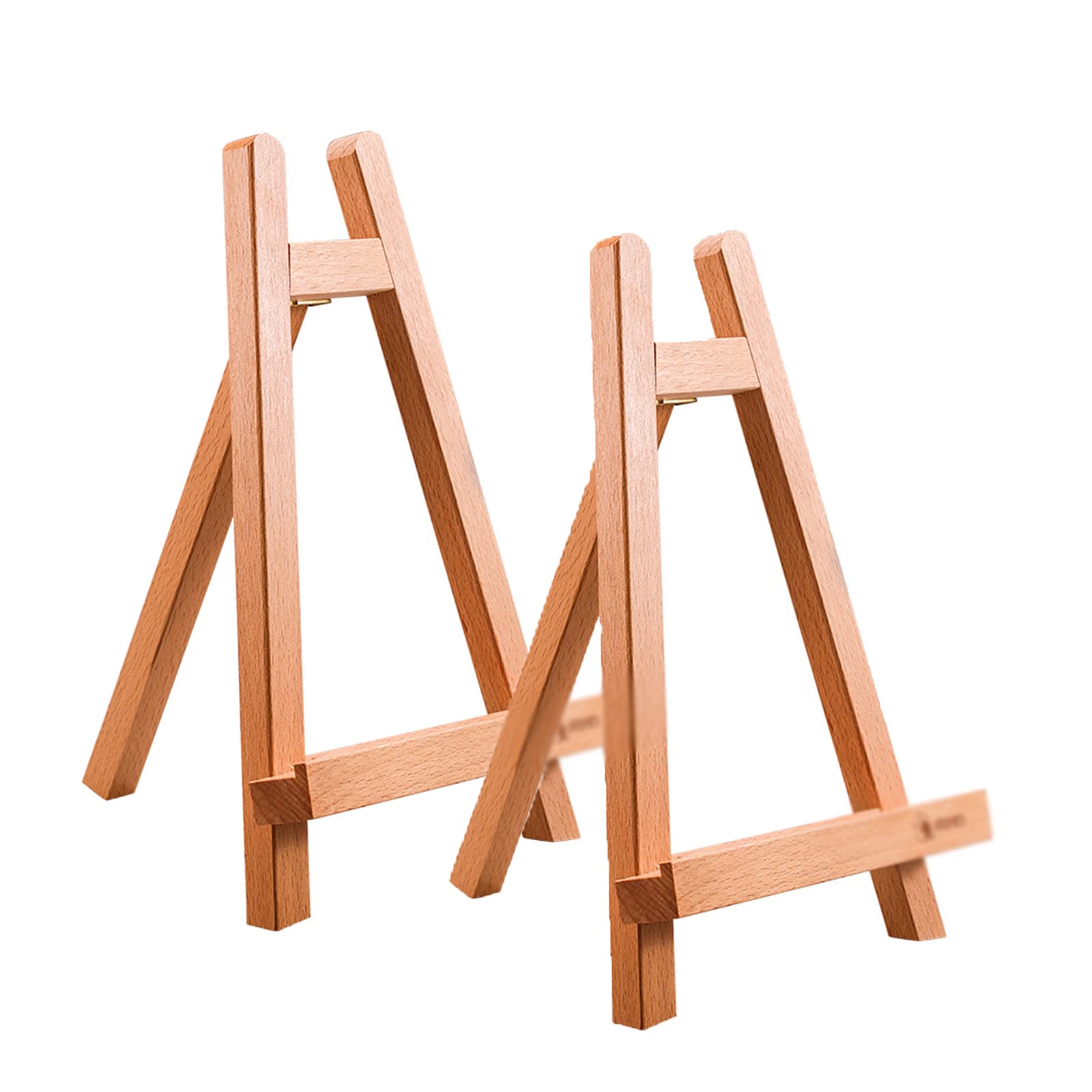 2 PCS Wooden Easel for Artists, Mini Wood A-Frame Easel Small Art Desktop Easel Stands for Displaying, Painting and Draw