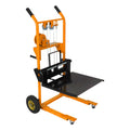 APOLLOLIFT Material Lift Winch Stacker, 440 lbs Capacity 35.4" Lifting Height, Manual Stacker Pallet Jack Truck Dolly with Swivel Casters and Lift Plate