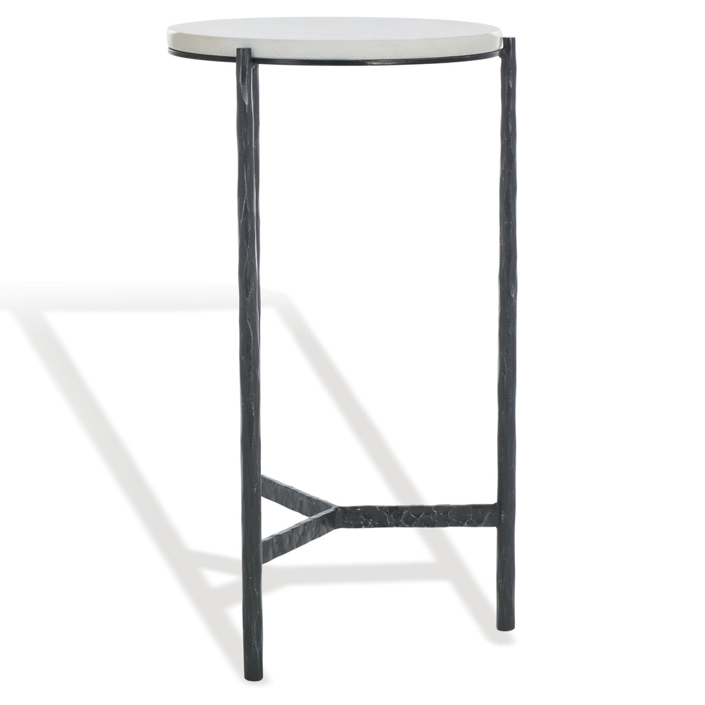 SAFAVIEH Couture Collection Marylou Black/White Marble Top Drink Table (Fully Assembled)