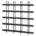 KCSWKJ 5 Tier Bookcase Home Office Open Bookshelf, Vintage Industrial Style Shelf with Metal Frame, MDF Board