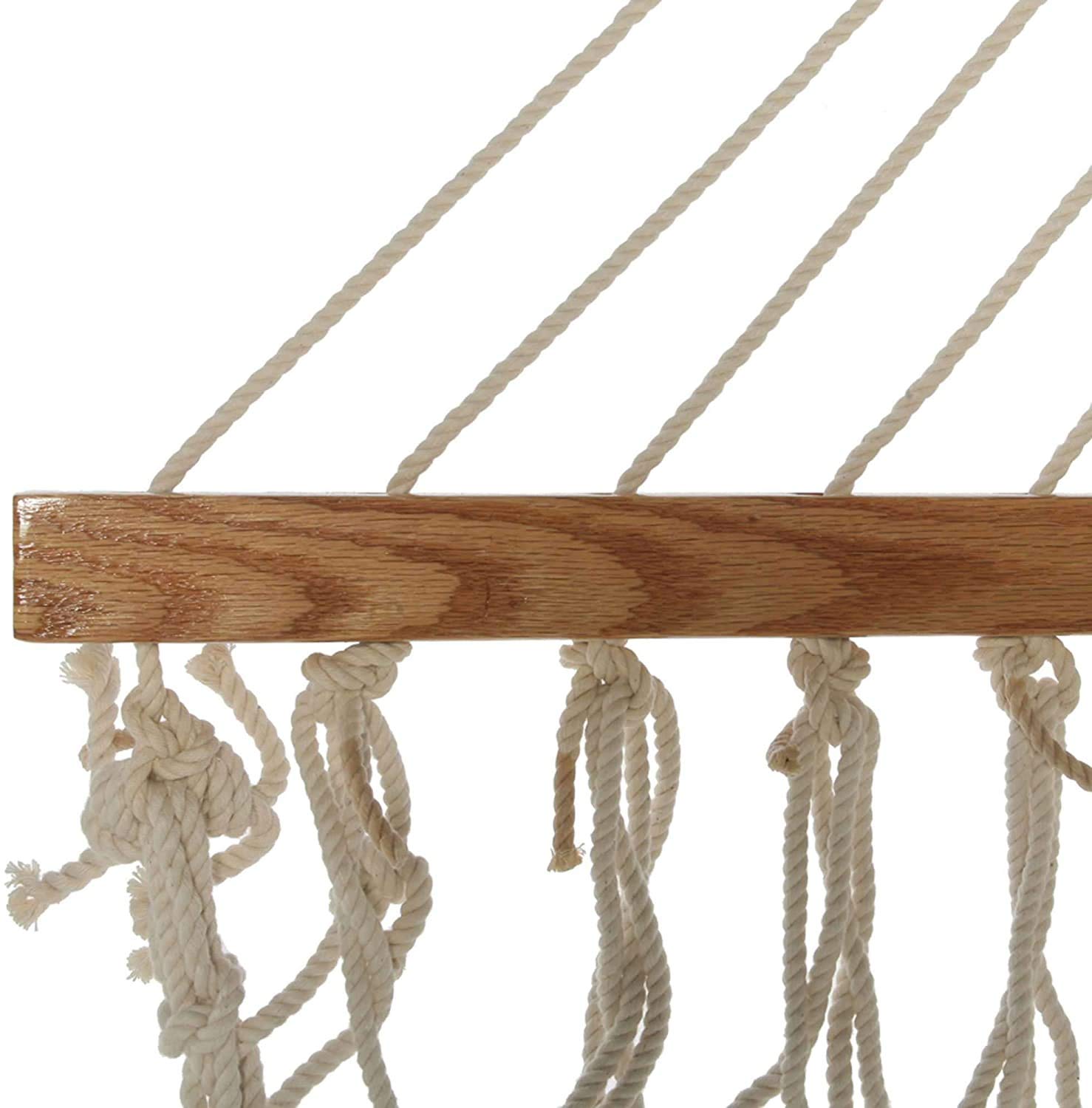 Original Pawleys Island 13OC Original Deluxe Cotton Rope Hammock with Free Extension Chains & Tree Hooks, Handcrafted in The USA, Accommodates 2 People, 450 LB Weight Capacity, 13 ft. x 55 in.