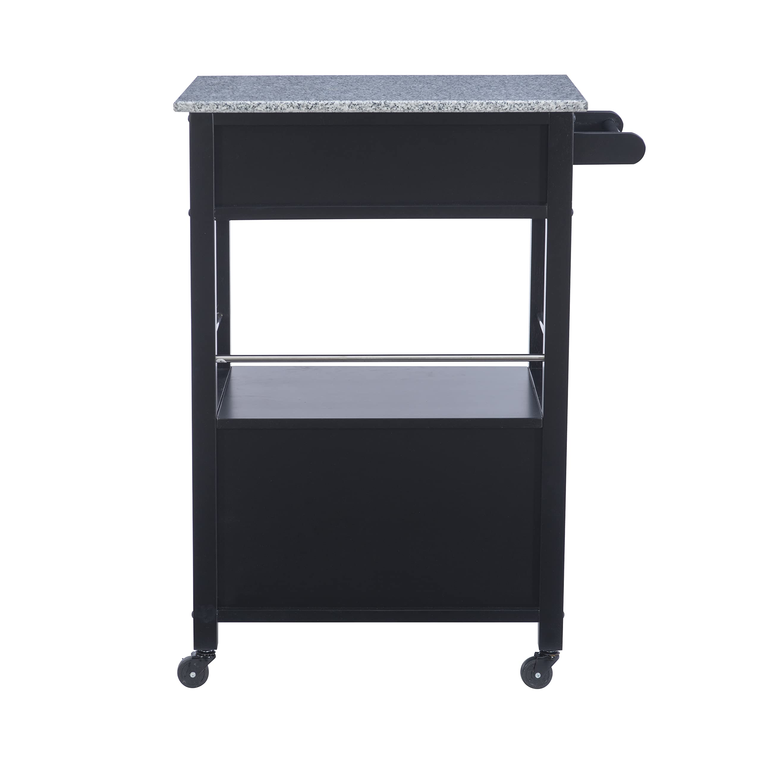 Linon Cayden Black Kitchen Cart,