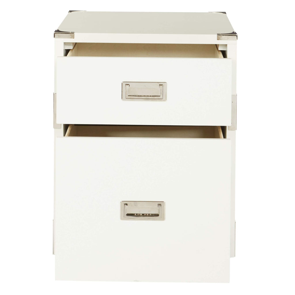 OSP Home Furnishings Wellington 2-Drawer File Cabinet, White