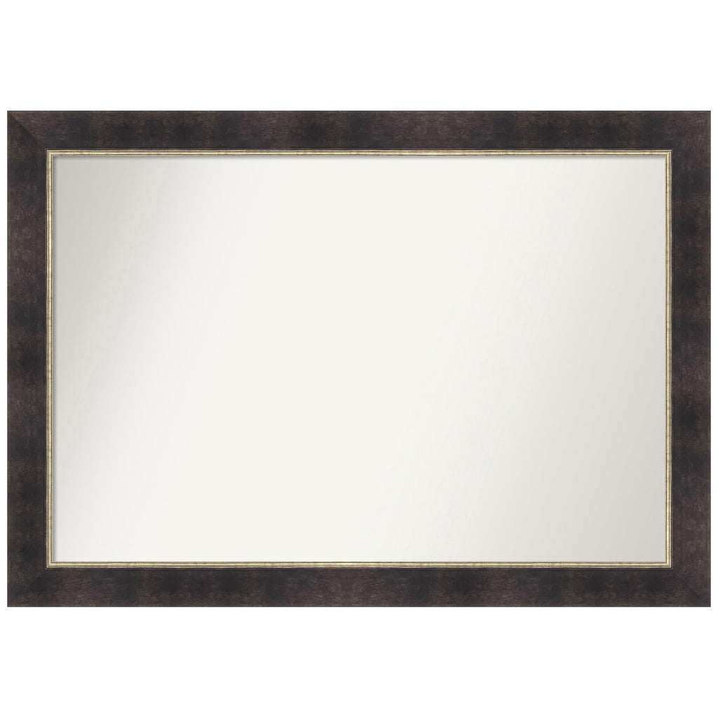 Amanti Art Bronze Bathroom Mirror for Over Sink, 29x41 Odin Antique Bronze Rectangle Vanity Mirror, Large Modern Wood Frame, Hangs Horizonally and Vertically, Bathroom Wall Decor, Non-Beveled Edge