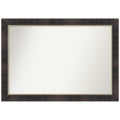 Amanti Art Bronze Bathroom Mirror for Over Sink, 29x41 Odin Antique Bronze Rectangle Vanity Mirror, Large Modern Wood Frame, Hangs Horizonally and Vertically, Bathroom Wall Decor, Non-Beveled Edge
