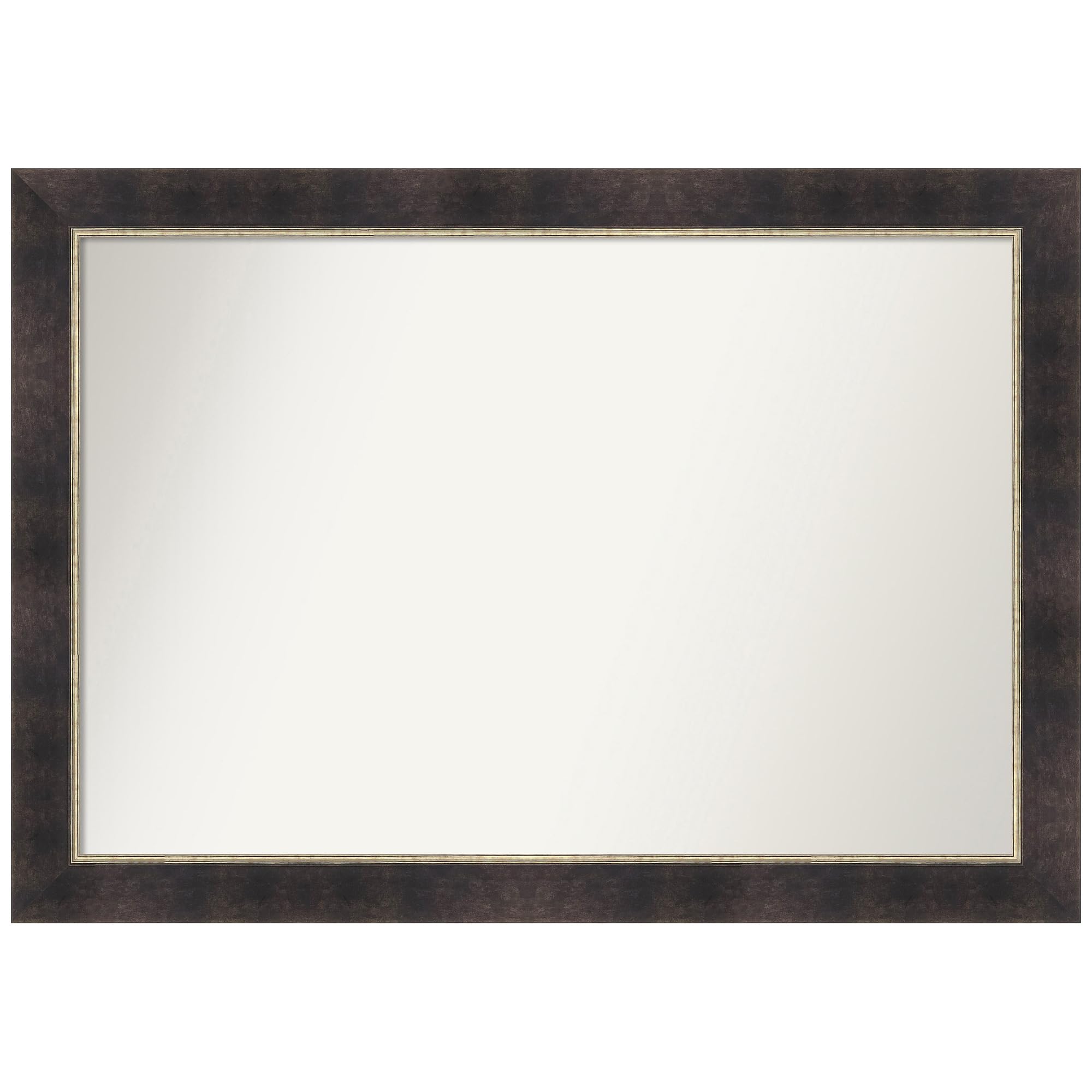 Amanti Art Bronze Bathroom Mirror for Over Sink, 29x41 Odin Antique Bronze Rectangle Vanity Mirror, Large Modern Wood Frame, Hangs Horizonally and Vertically, Bathroom Wall Decor, Non-Beveled Edge