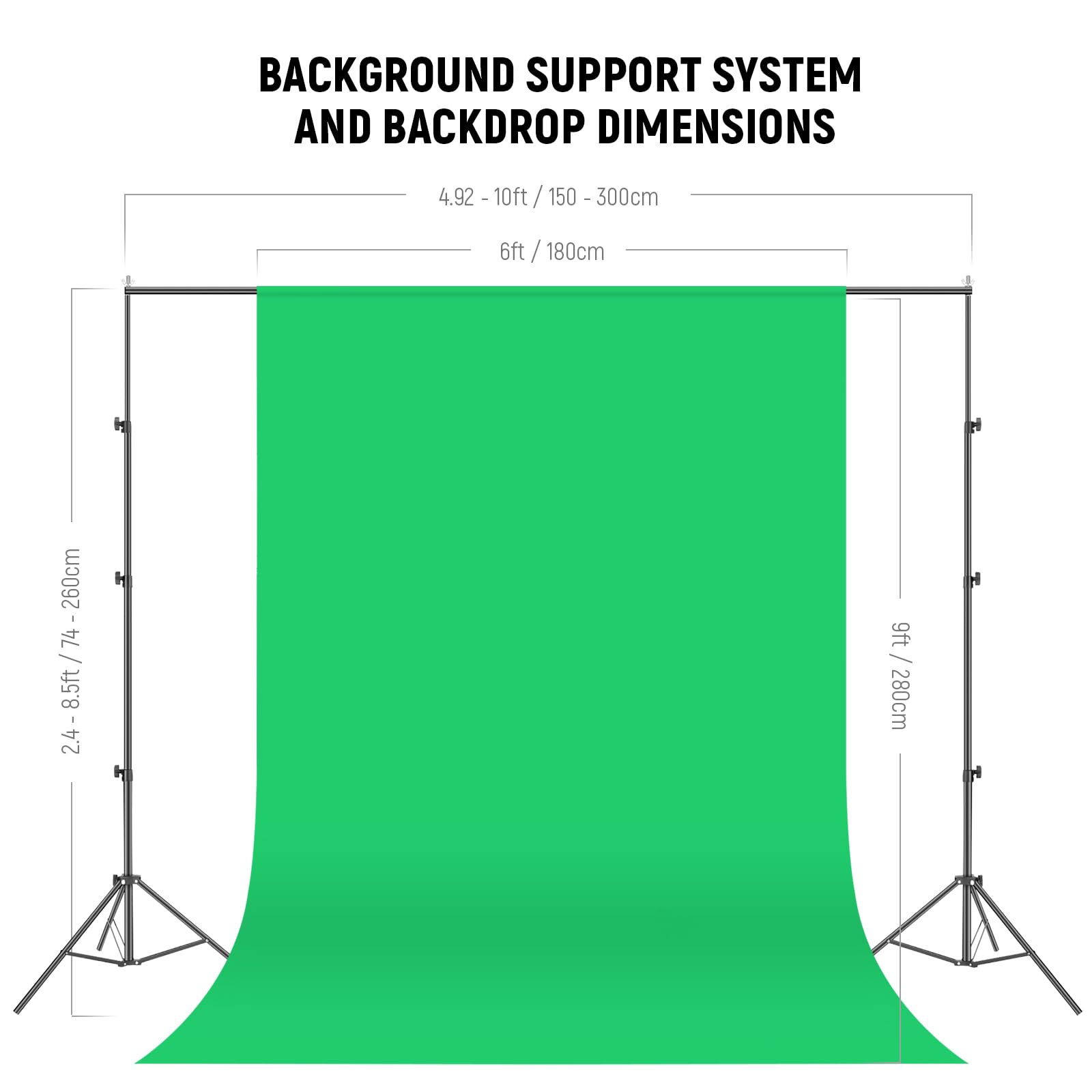 NEEWER Photography Lighting Kit with Backdrops,8.5x10ft Backdrop Stands,5700K 800W Equivalent 24W LED Umbrella Softbox Continuous Lighting,60cm Light Reflector, Photo Studio Equipment for Video Shoot