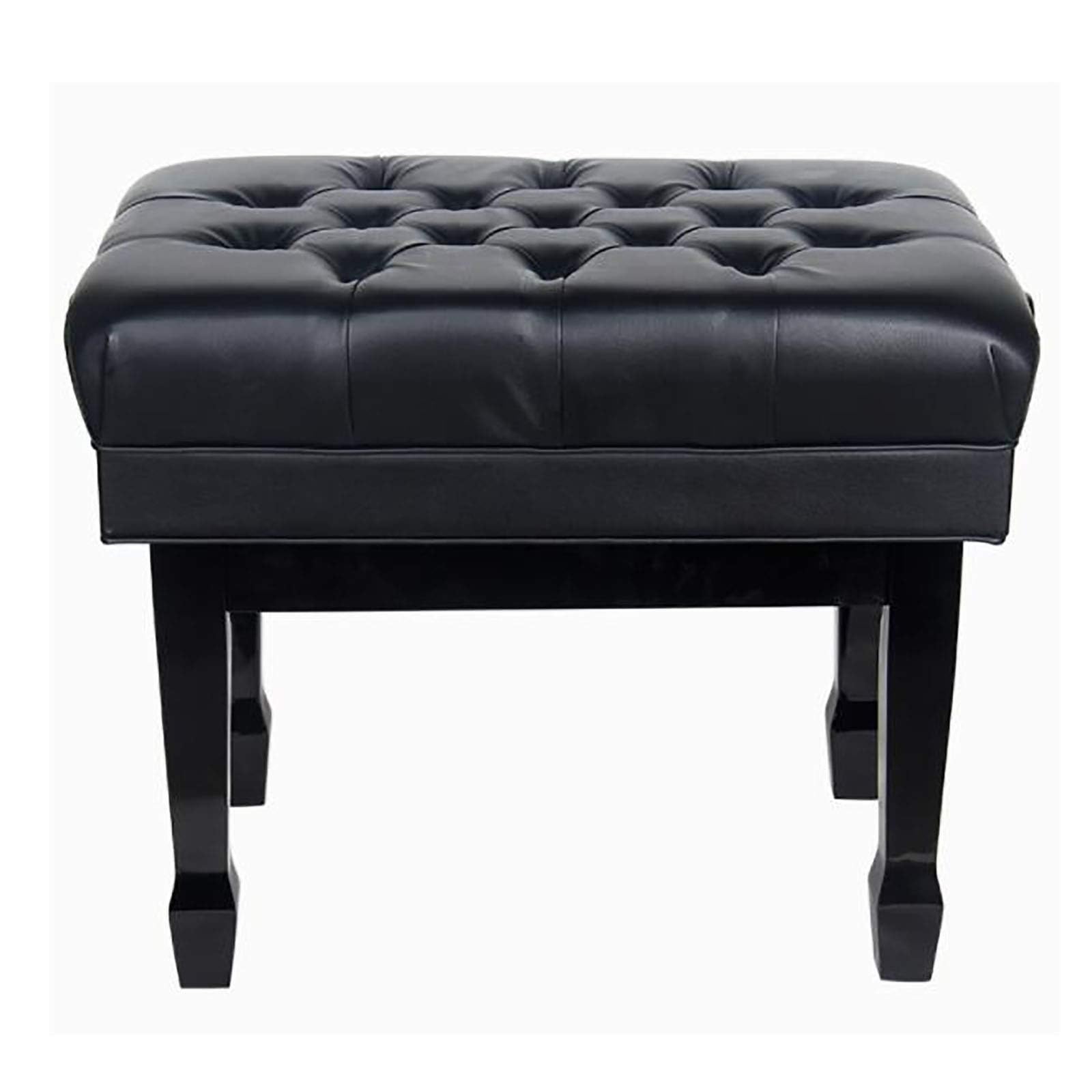Meiiron Luxury Leather Piano Bench Wooden with Large Music Sheets Storage Compartment, Soft Leather Padded Stool and Solid Wood Frame - 10cm Height Adjustable