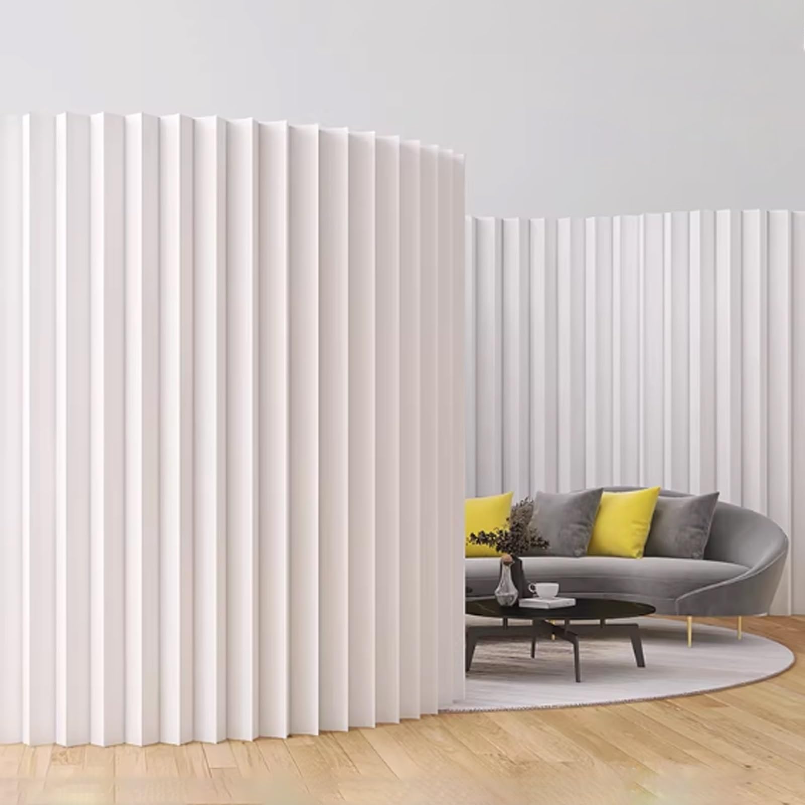 Portable Room Divider, Folding Paper Adjustable Privacy Screen for Offices, Studios, and Dorms, Versatile Room Partitions for Flexible Space Separation (200x300cm)