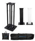 Rockville RTP82B 8 ft Adjustable Black Totem Moving Head Light Stand, Dual Scrims, Travel Bags, Speaker Mount, for DJs and Stage Lighting