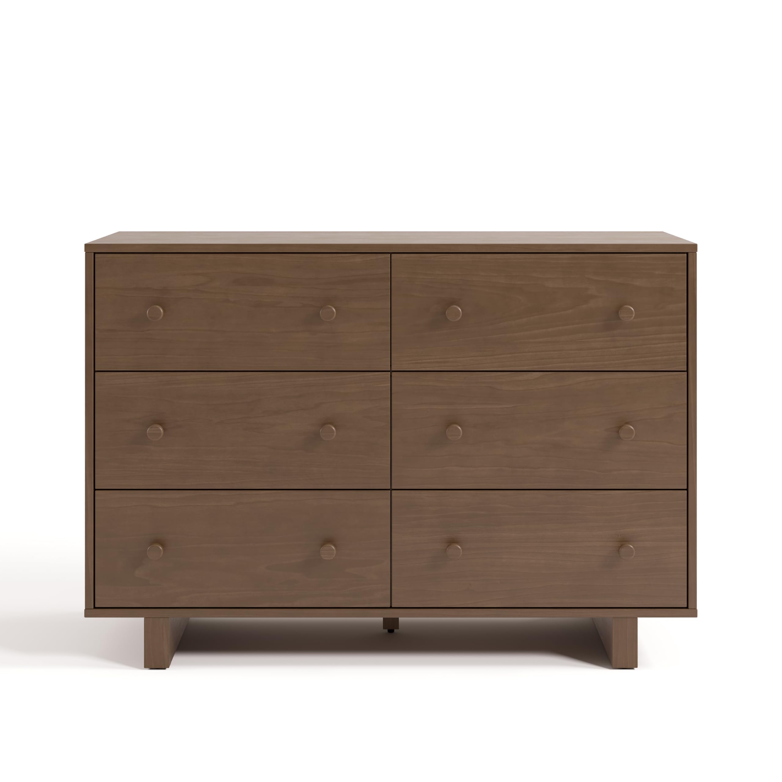 Storkcraft Texas 6 Drawer Dresser (Hazelnut) – GREENGUARD Gold Certified Baby Dresser, Interlocking Drawer System for Nursery & Kids’ Bedroom, Brown Chest for Kids Bedroom, Nursery Storage