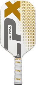 CPX Ultra Series Fiber-Reinforced Friction Surface Pickleball Paddle - 16mm Polypropylene Honeycomb Core, Lightweight for Speed (Gold)
