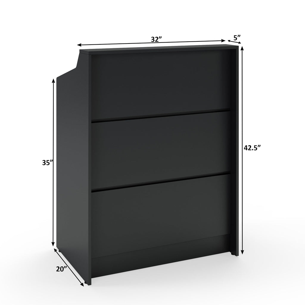AGATEO Small Reception Desk with Drawer – Front Desk, Checkout Counter & Retail Counter – Cash Register Stand