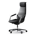 TOMU Black Genuine Leather Executive Office Chair, Real Top Grain Leather Office Chair with High Back, Comfy and Modern for Executive Luxury Desk, Ergonomic with Adjustable Height,Reclining (Black)
