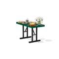 Sunnibety 4FT Metal Picnic Tables for Outdoors, Commercial Rectangular Picnic Table for Outside, Park, Campfield, Patio, Garden, Yard, Thermoplastic Coating, Surface Mounted, Green