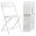 Real Relax Plastic Folding Chairs Set of 40, White Plastic Folding Chairs, Perfect for Party Event Outside Entertaining, 350 LBS Capacity