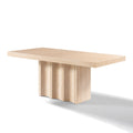 Acme Inca Dining Table in Travertine Stone