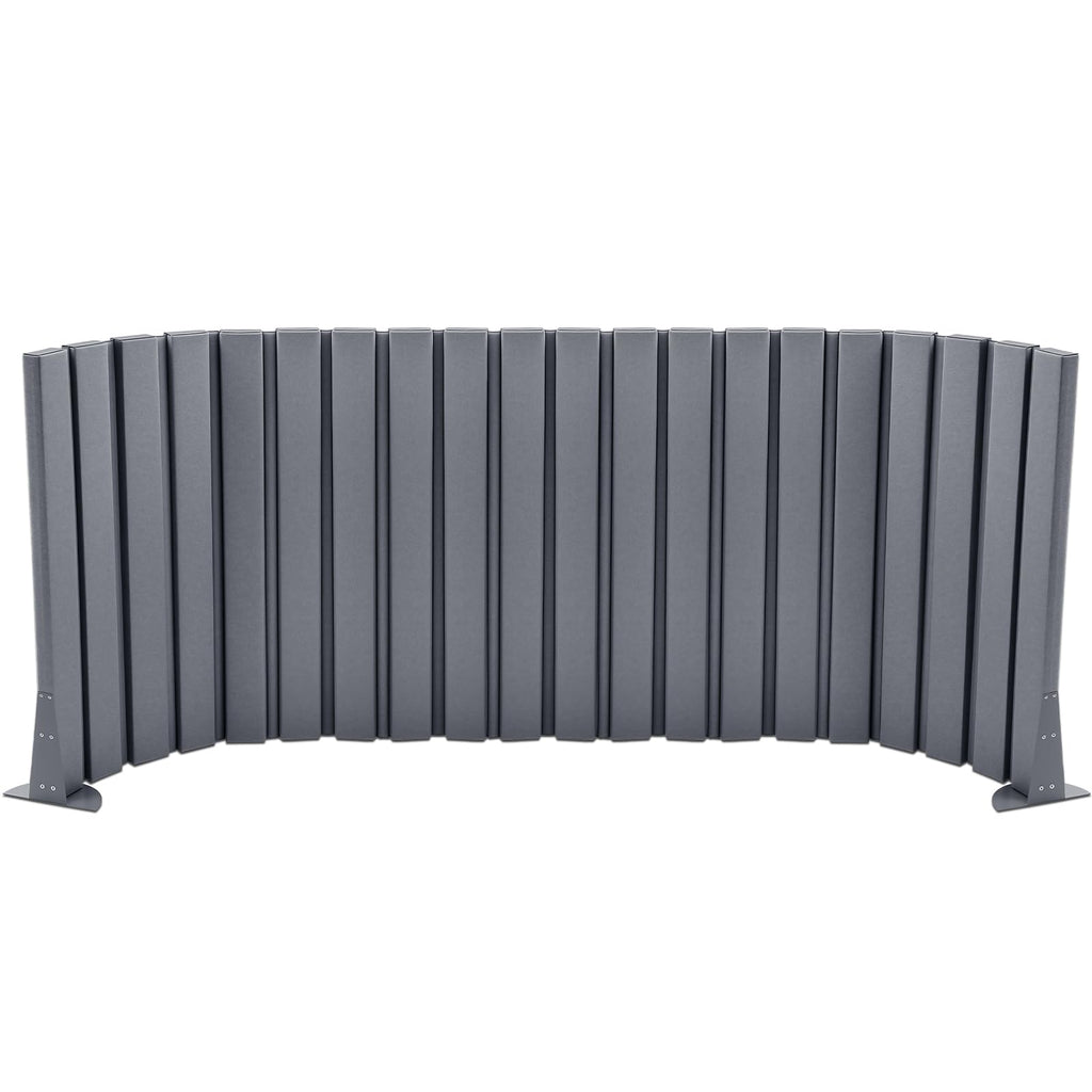 AmazingSpark 1 Pcs 48" X 10' Soundproof Room Divider Panel, Foldable Acoustic Partition Wall with Stand and Straps, Freestanding Privacy Screen for Office Study Bedroom Studio Library(Grey)
