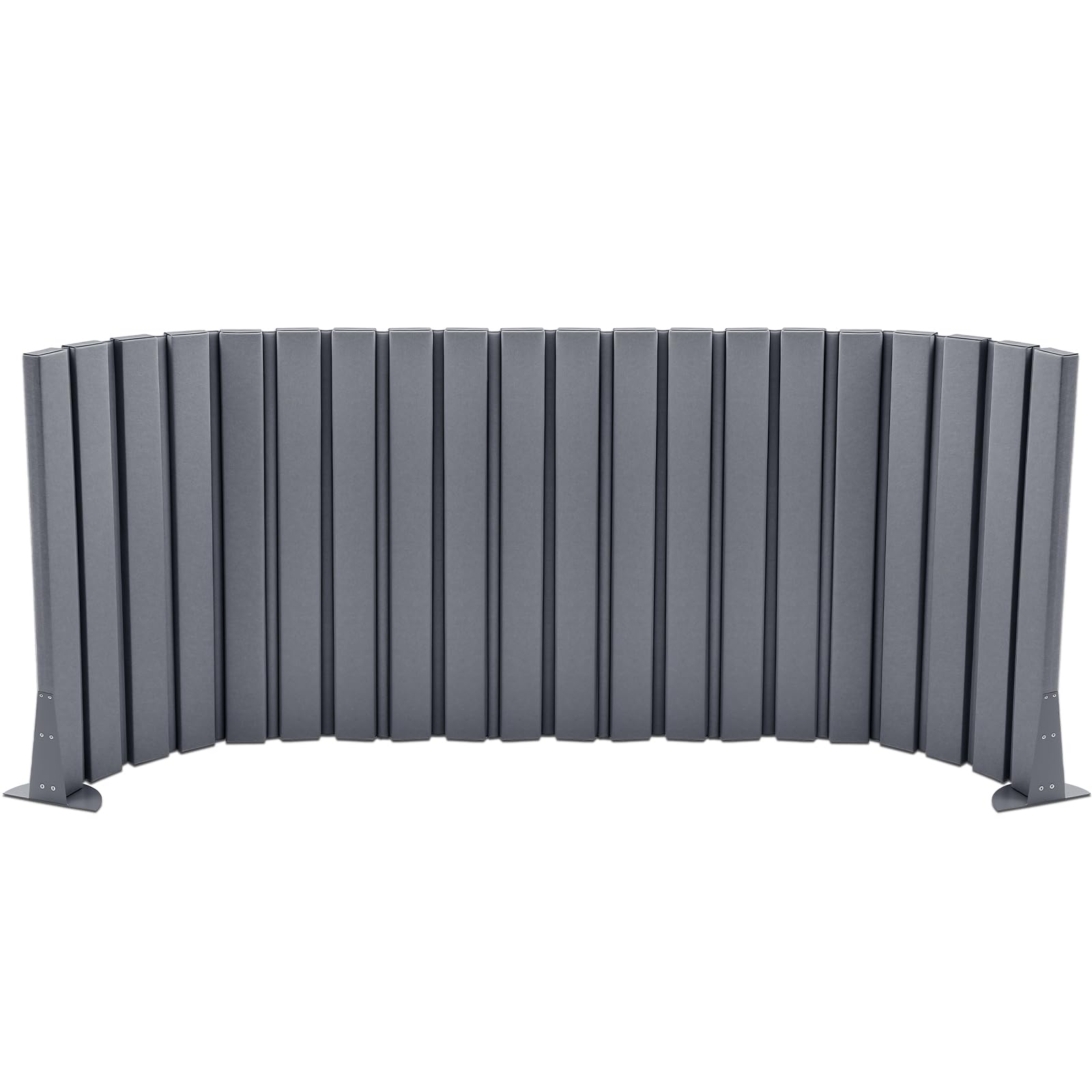 AmazingSpark 1 Pcs 48" X 10' Soundproof Room Divider Panel, Foldable Acoustic Partition Wall with Stand and Straps, Freestanding Privacy Screen for Office Study Bedroom Studio Library(Grey)