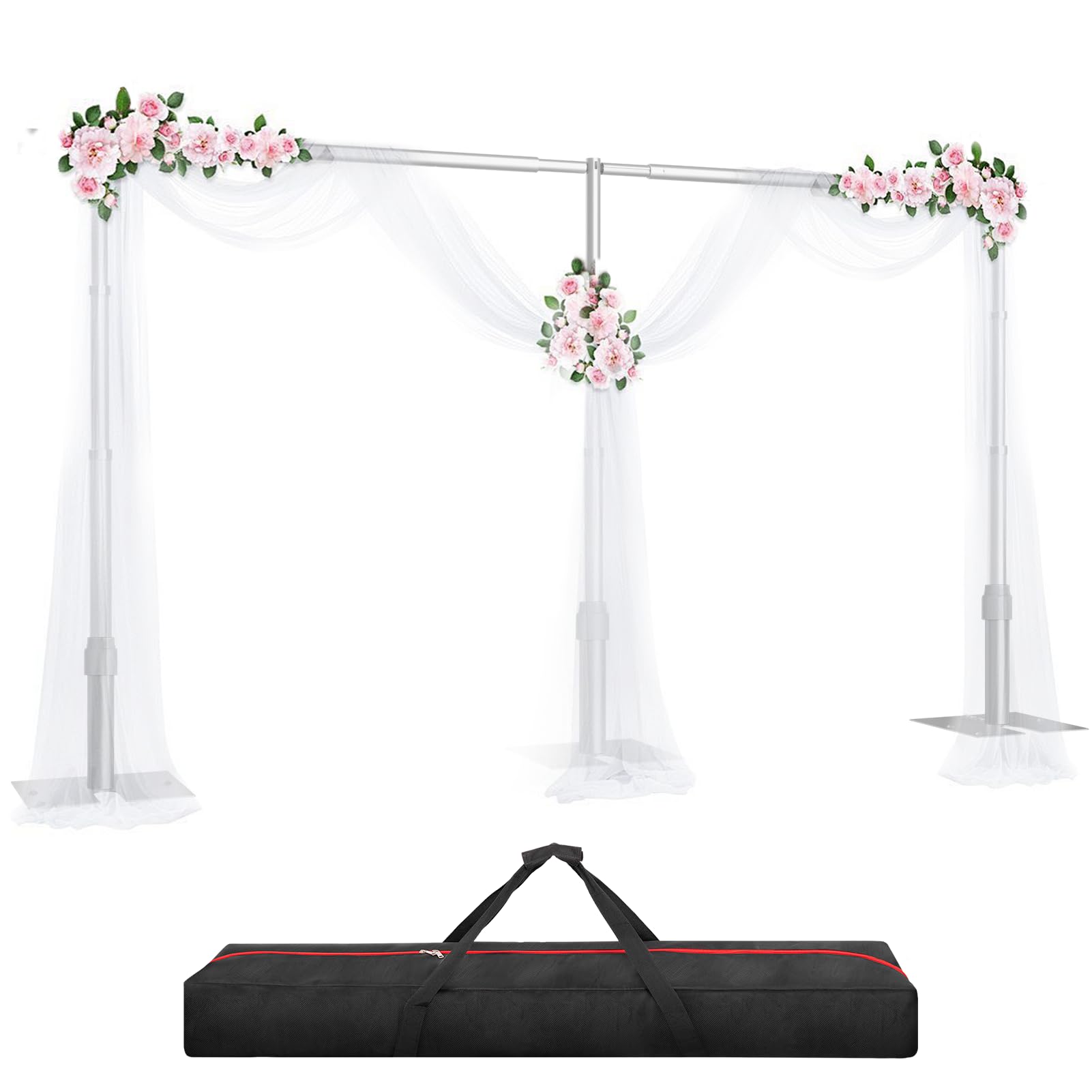 GLOSHOOTING Heavy Duty Backdrop Stand 8.9x20ft, Pipe and Drape Backdrop Stand Kit, Adjustable Metal Frame, Background Stand Backdrop for Wedding Photography Birthday Party Decorations
