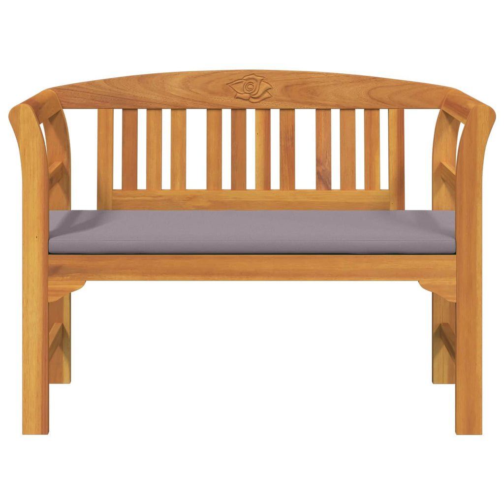 GFDWPUY Outdoor Rose Bench Hand Carved Solid Acacia Wood 44.88 x 18.11 x 32.48 in Natural Finish for Balcony Garden Patio