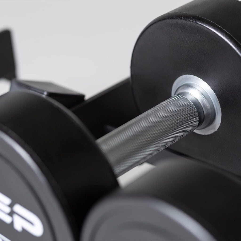 REP Urethane Coated Dumbbell Set - 5-75 lb with 3-Tier Rack
