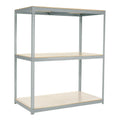 Global Industrial Wide Span Rack with 3 Shelves Laminated Deck, 900 Lb Cap Per Level, 72" W x 48" D x 96" H, Gray