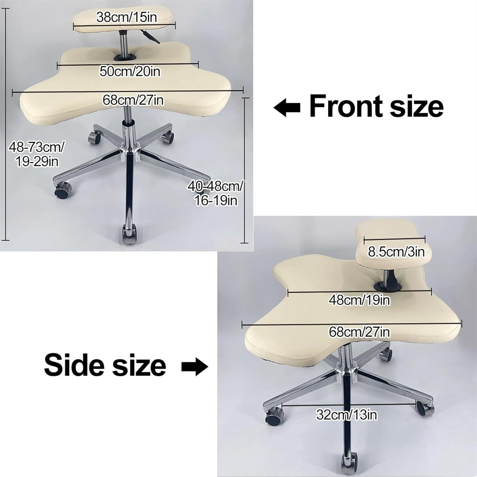 Meditation Chair,Cross Legged Chair, Meditation Chair Height Adjustable, Home Office Desk Chair, for Armless Kneeling Posture Ergonomic Chair Desk Stool(Black)