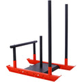 Gecheer Weight Sled for Strength Training Speed Training Explosive Power Muscle Building Push Pull Exercises Compatible with 1 Inch and 2 Inch Weight Plates