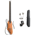Donner HUSH I Guitar For Travel - Portable Ultra-Light and Quiet Performance Headless Acoustic-Electric Guitar, Mahogany Body with Removable Frames, Gig Bag,and Accessories