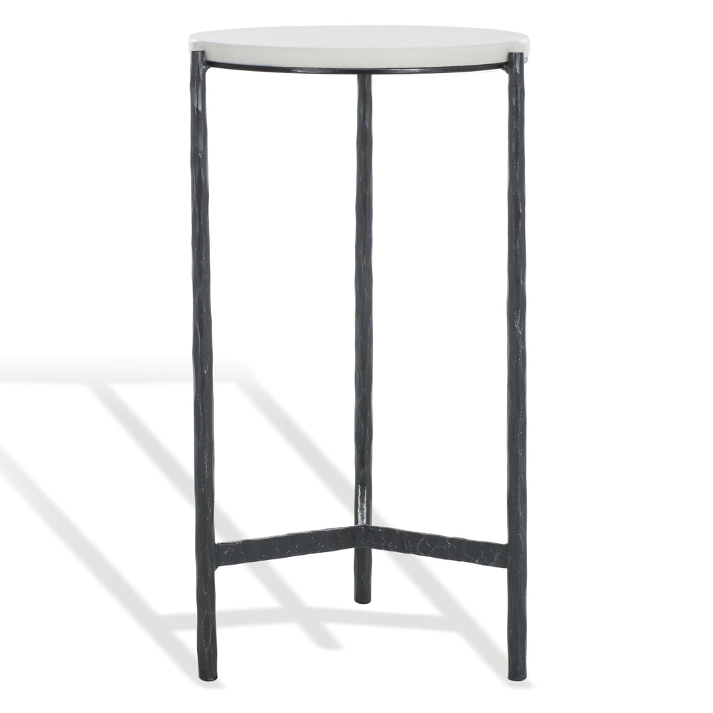 SAFAVIEH Couture Collection Marylou Black/White Marble Top Drink Table (Fully Assembled)
